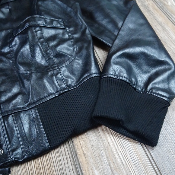 Black Faux Leather Moto Jacket - Picture 8 of 16